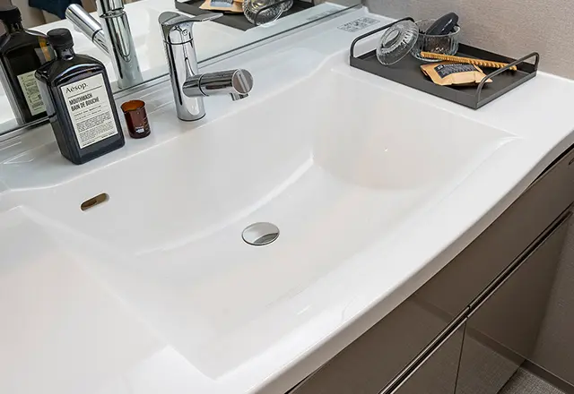 カウンター一体型スクエアボウル