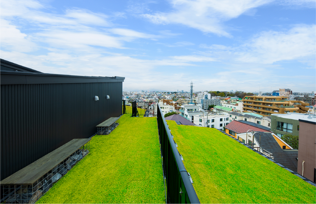 草屋根テラス（2025年2月撮影）